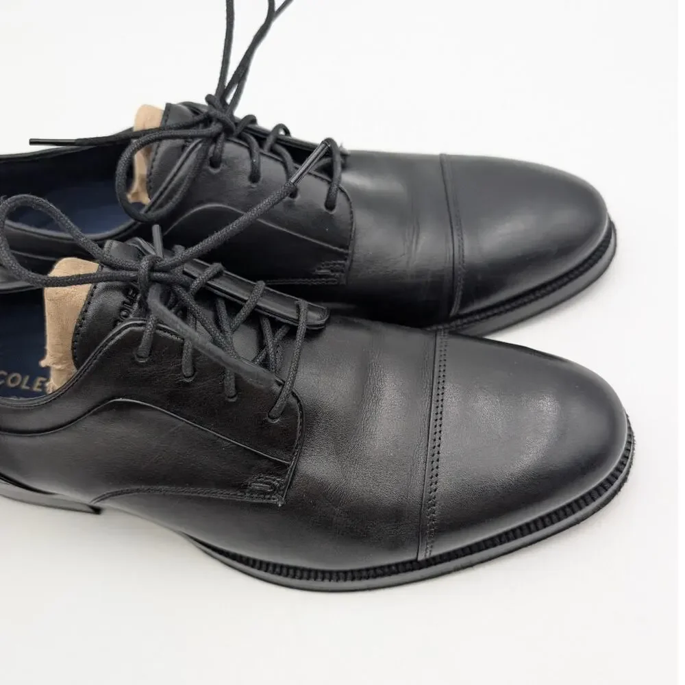 Cole Haan Carnegie Cap Toe Oxford Shoes Lace-Up Men's Black Size US9M EU42